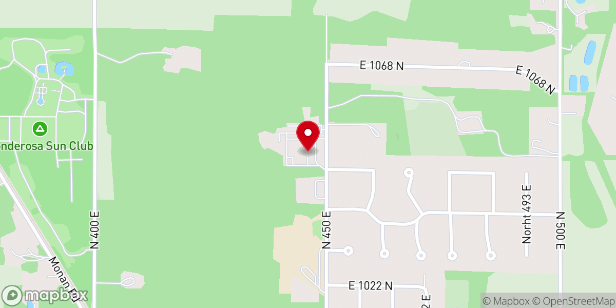 Map showing location of Community Church Roselawn