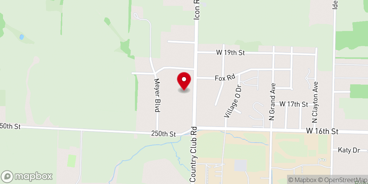 Map showing location of Countryside Christian Church