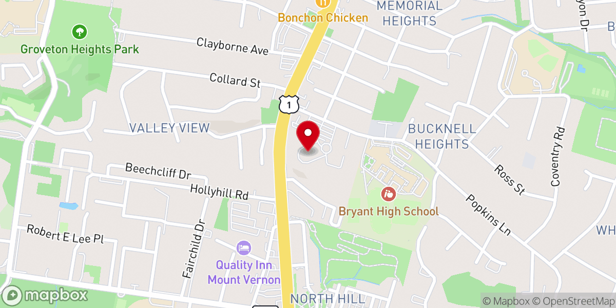 Map showing location of St. Louis Catholic Church