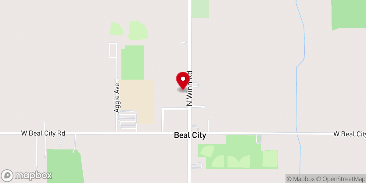 Map showing location of St. Joseph the Worker Parish- Beal City