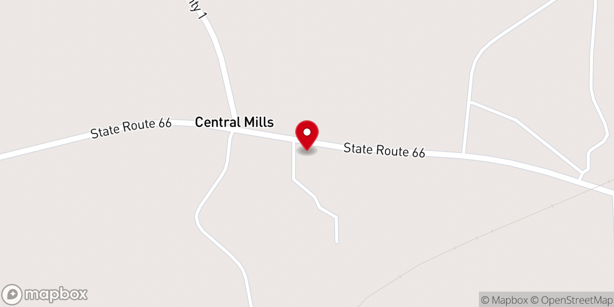 Map showing location of Center Chapel