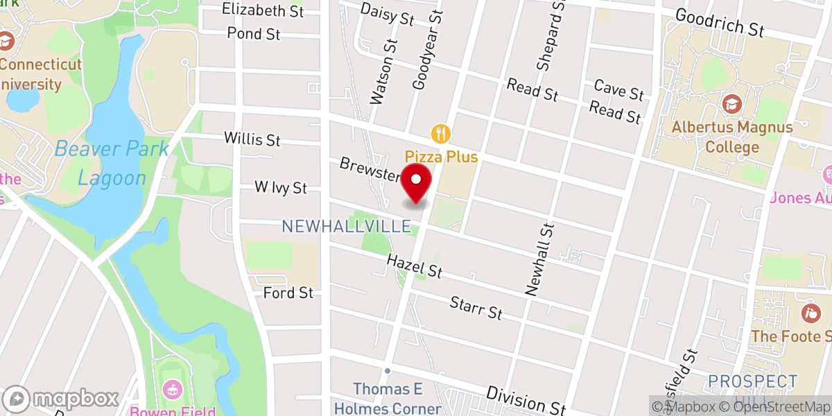 Map showing location of St. Andrew's Episcopal Church