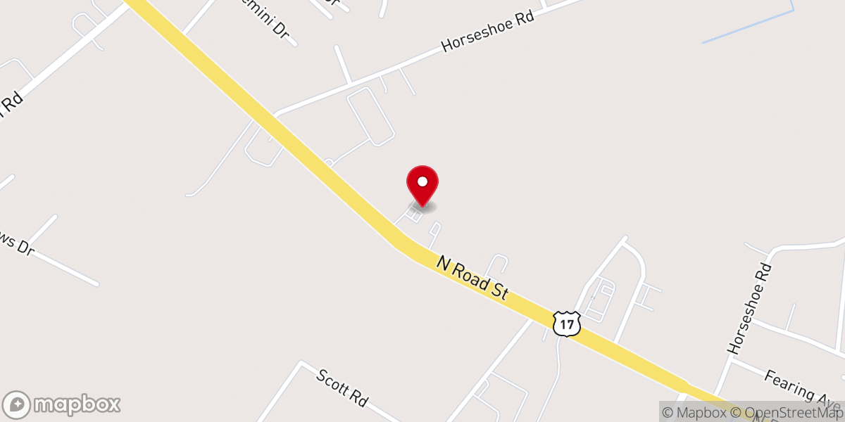 Map showing location of New Life Assembly Of God
