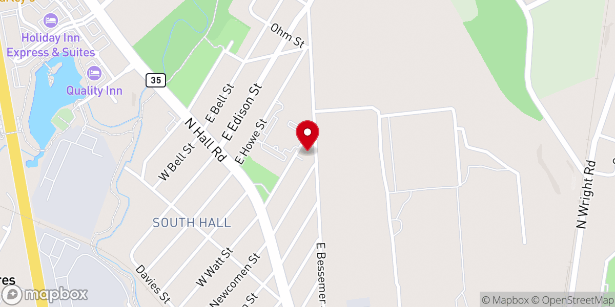 Map showing location of Rest Haven Baptist Church