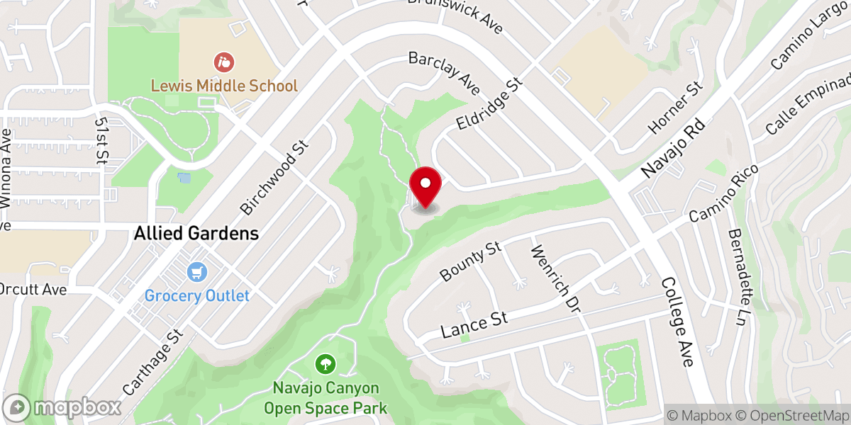 Map showing location of Prince of Peace Lutheran Church