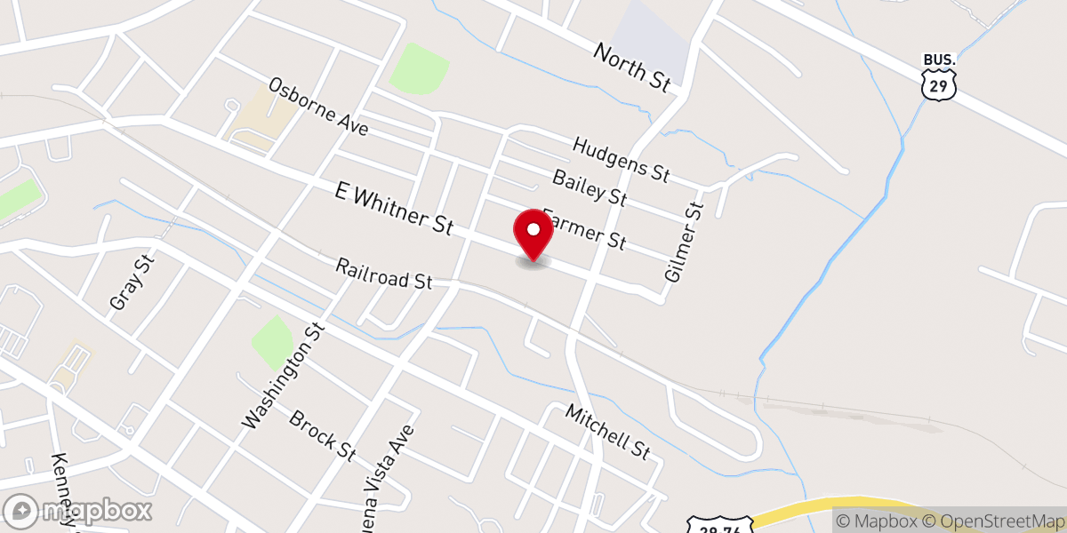 Map showing location of Toxaway United Methodist Church