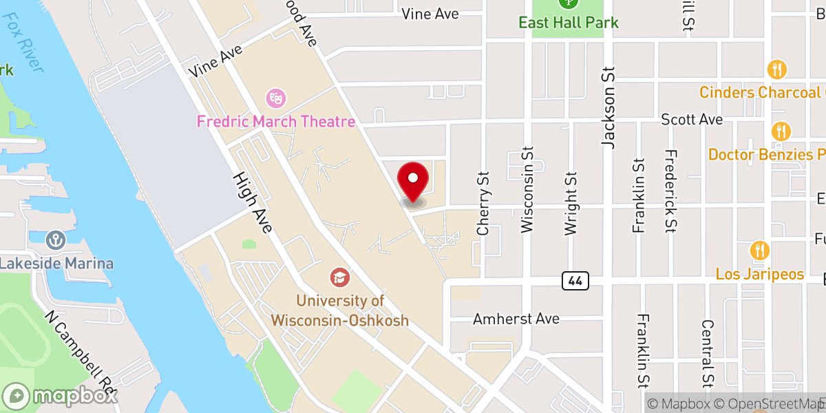 Map showing location of Newman Center: Catholic Campus Ministry at UWO