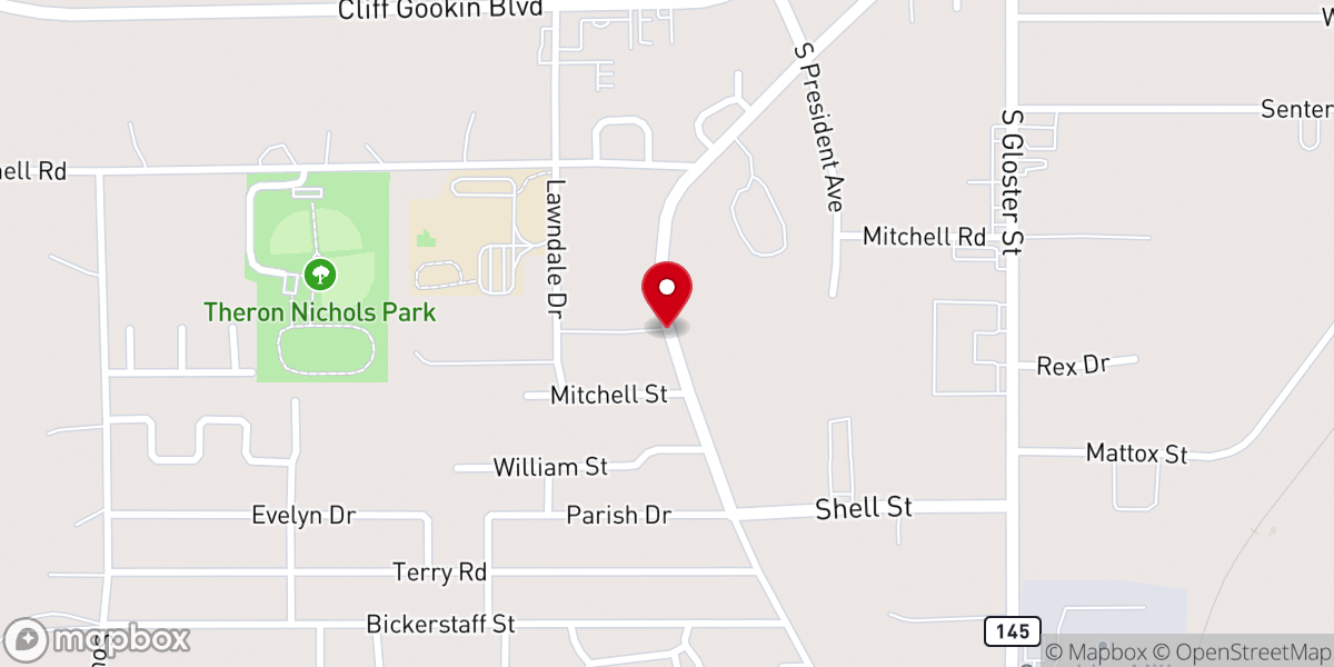 Map showing location of South Green Baptist Church