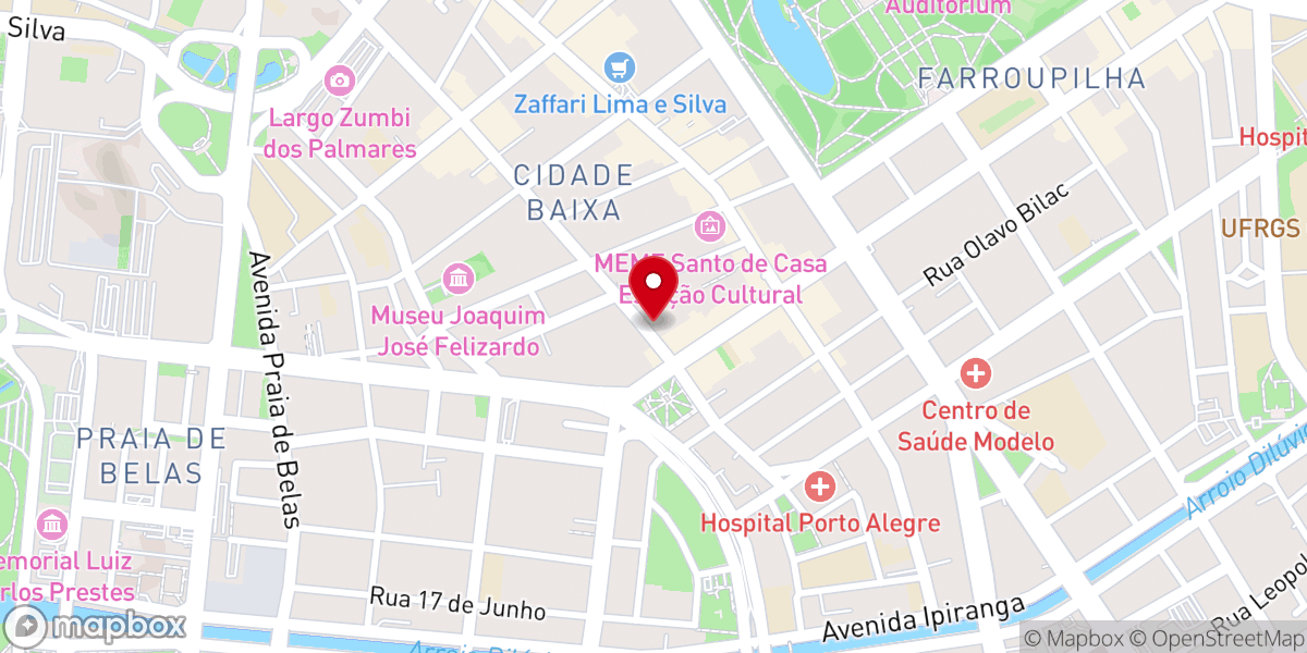 Map showing location of Igreja Sagrada Família