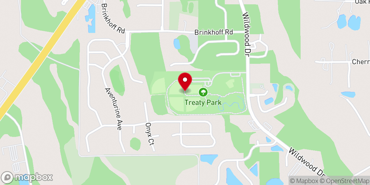 Map showing location of Treaty Park