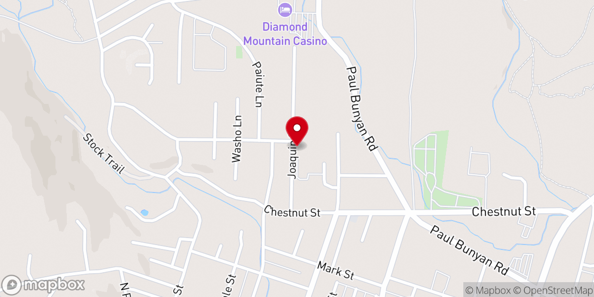 Map showing location of Susanville Indian Rancheria - Food Distribution Center