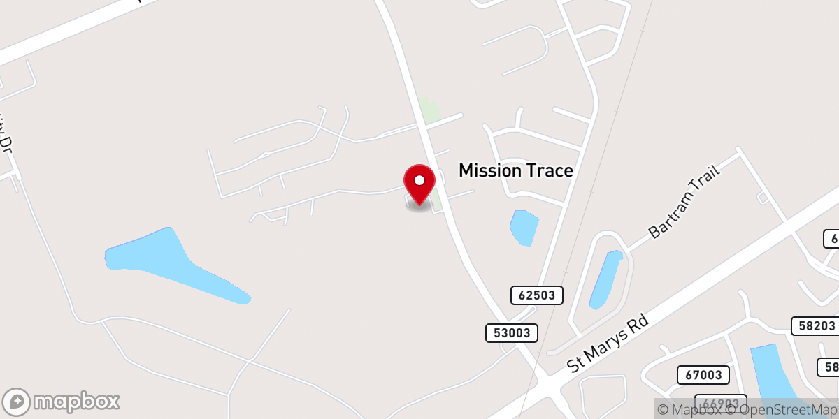 Map showing location of Agape Church
