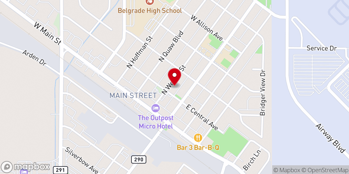 Map showing location of Holy Trinity Lutheran Church