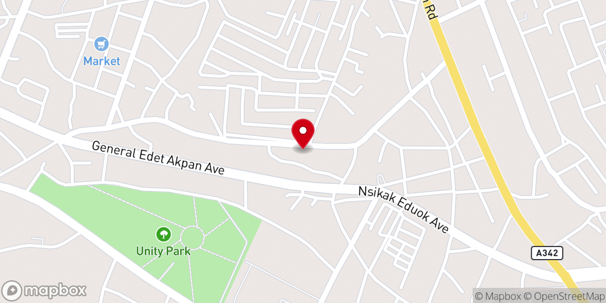 Map showing location of RCCG - Hope of Glory
