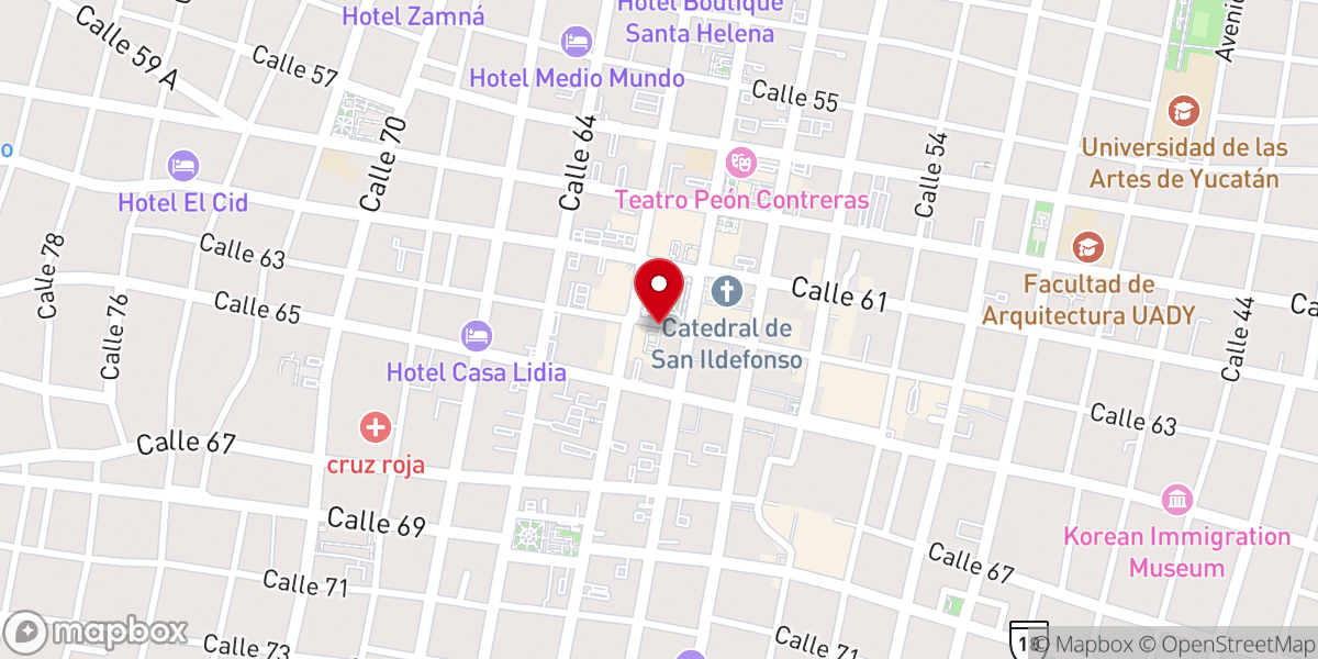 Map showing location of Capilla de San Martín de Porres