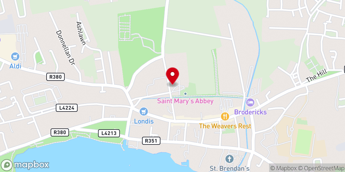 Map showing location of The Abbey Loughrea