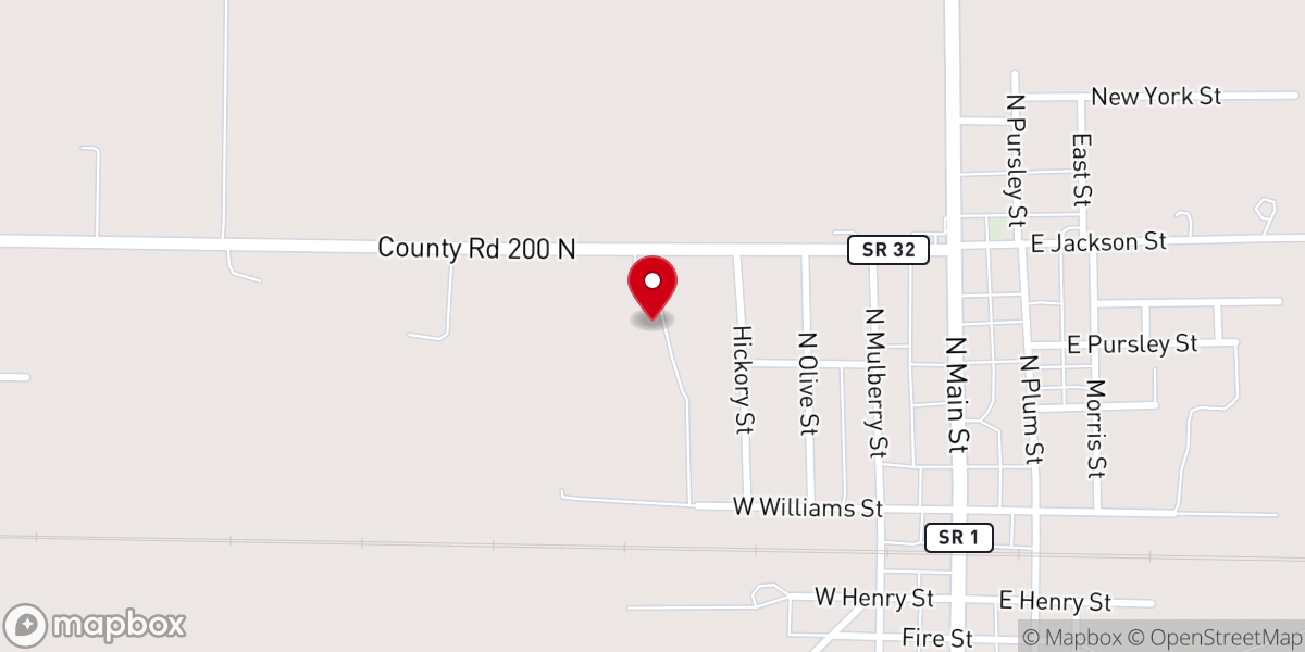 Map showing location of Farmland Friends Church - Food Distribution Center