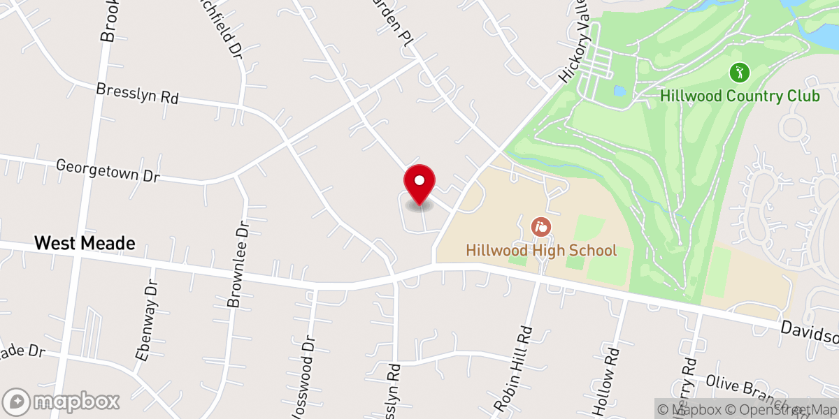 Map showing location of Hillwood Church