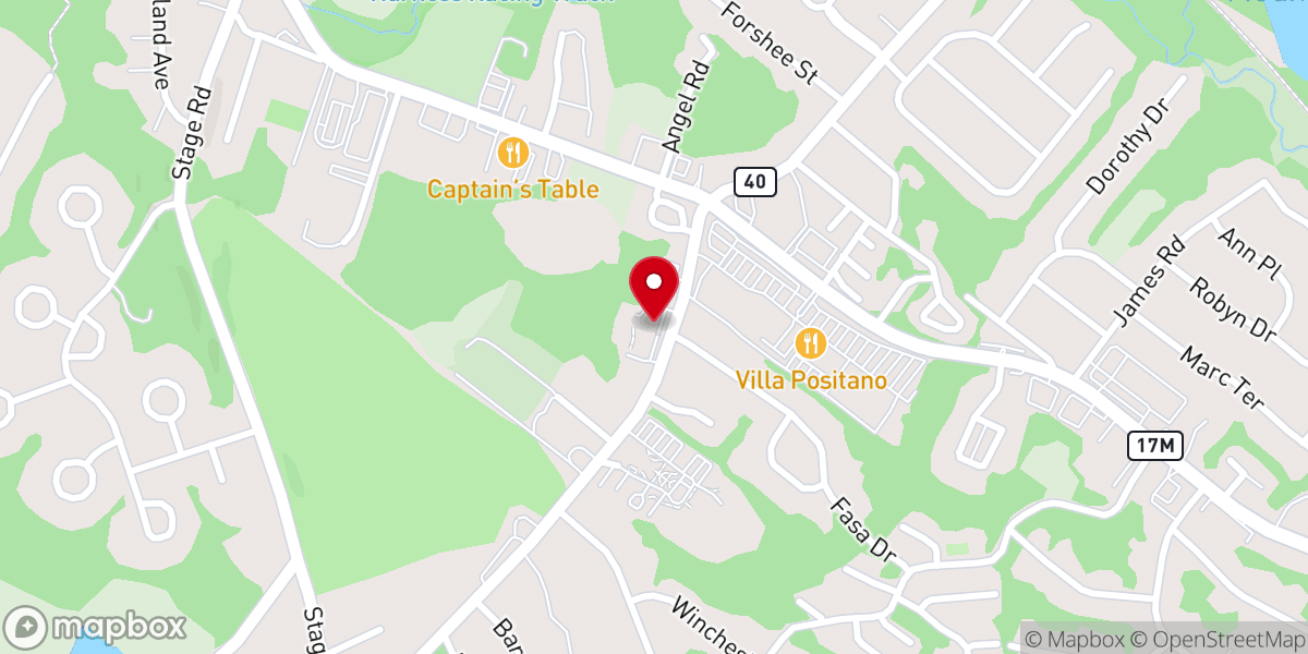 Map showing location of St. Paul Lutheran Church