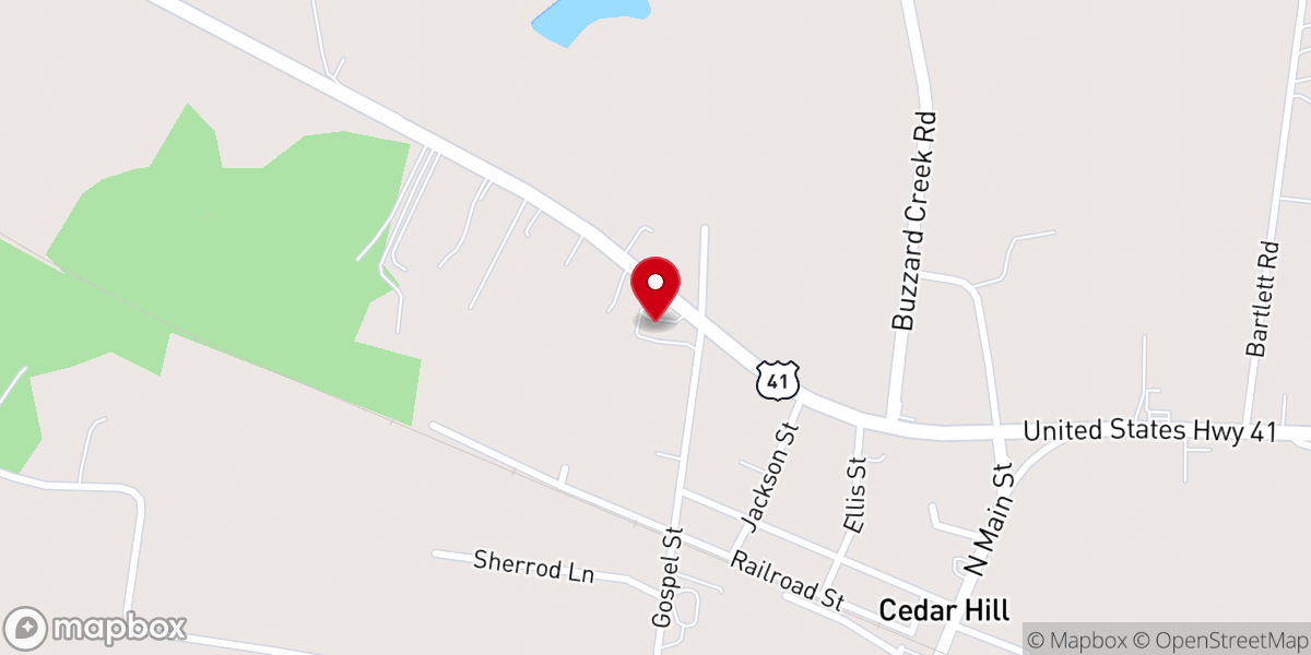 Map showing location of St. James Missionary Baptist Church