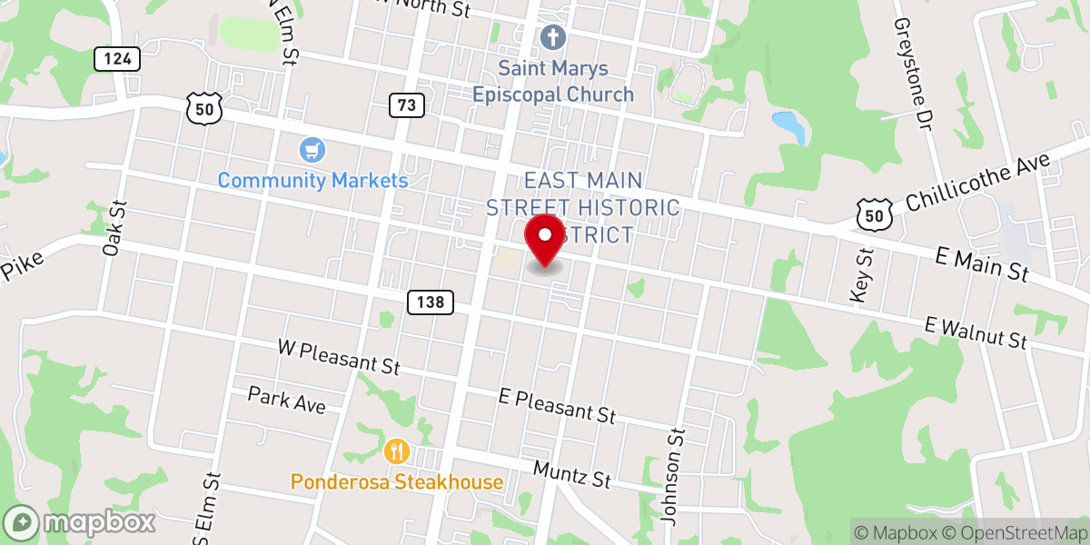 Map showing location of Hillsboro Global Methodist Church