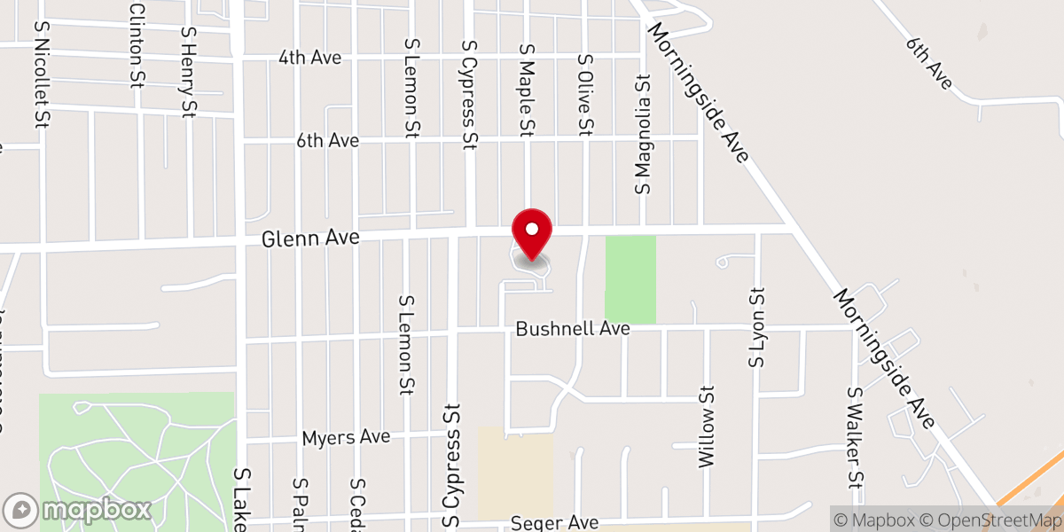 Map showing location of Saint Mark Lutheran Church