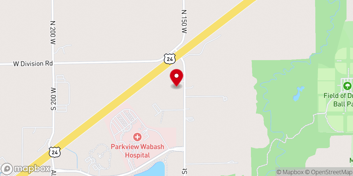Map showing location of Church of Christ