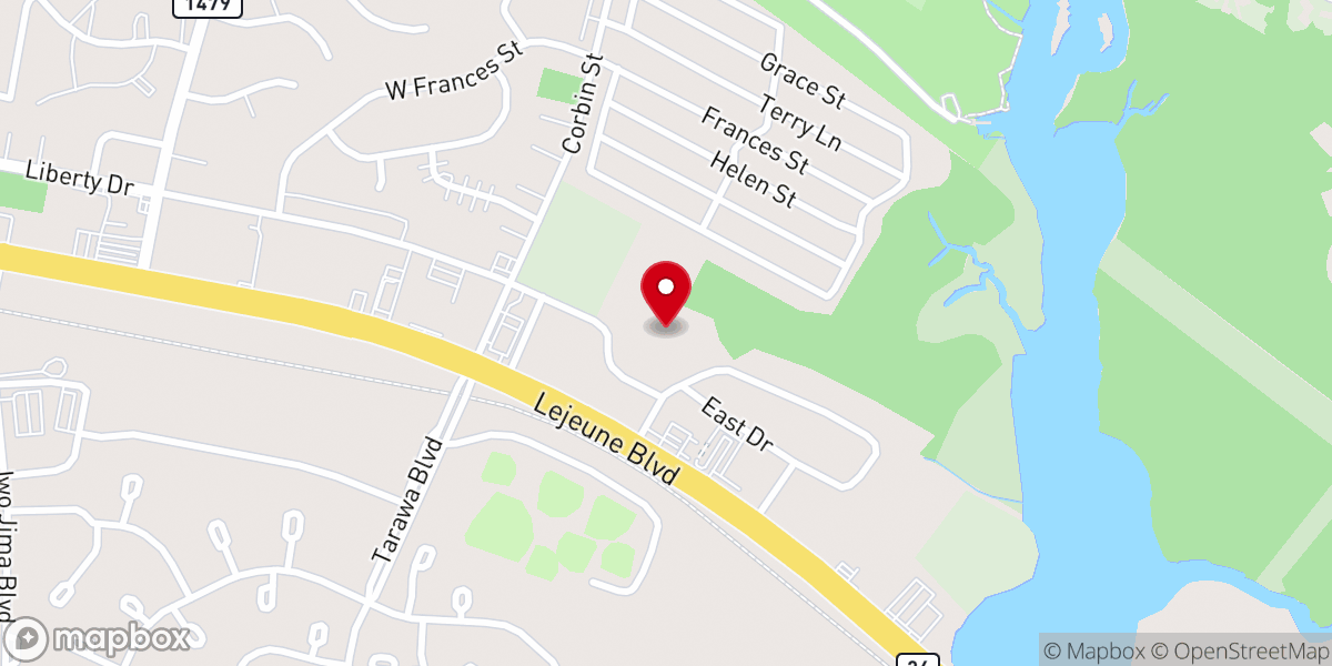 Map showing location of Fellowship Baptist Church