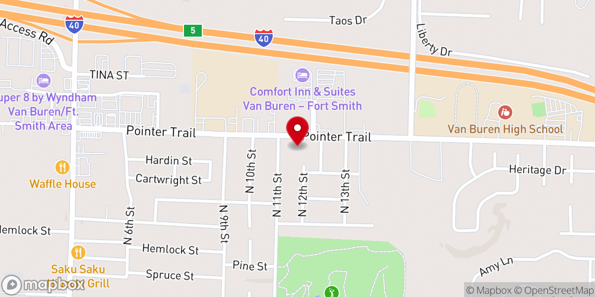 Map showing location of North Park Baptist Church