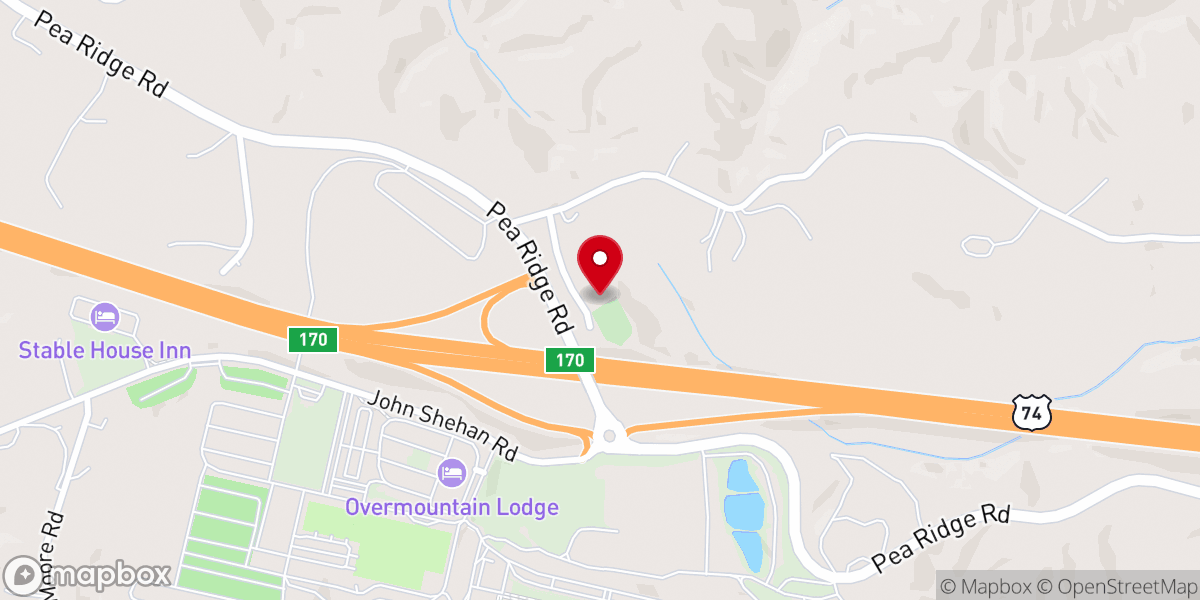 Map showing location of Wheat Creek Church