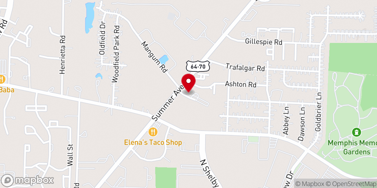 Map showing location of Trafalgar Village Baptist Church