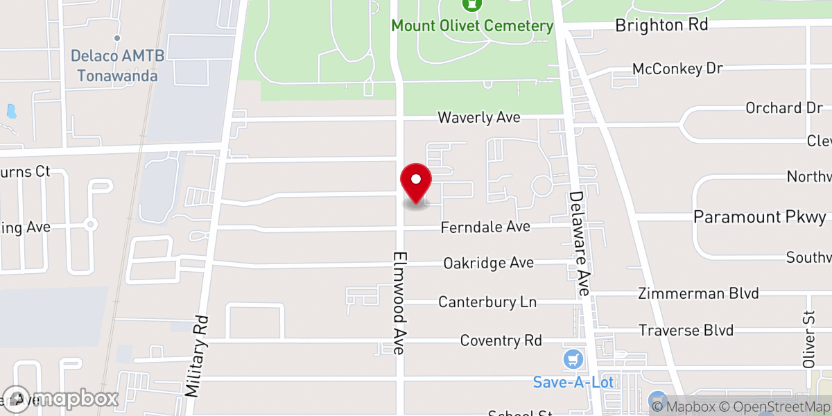 Map showing location of Ukrainian Baptist Church