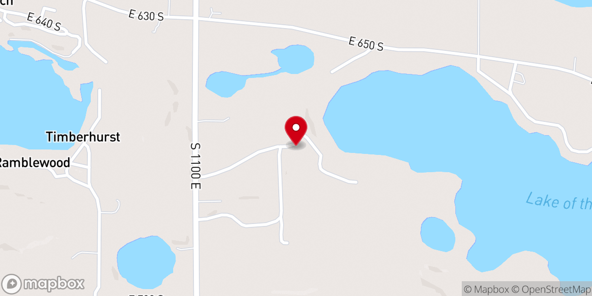 Map showing location of Camp Lakewood