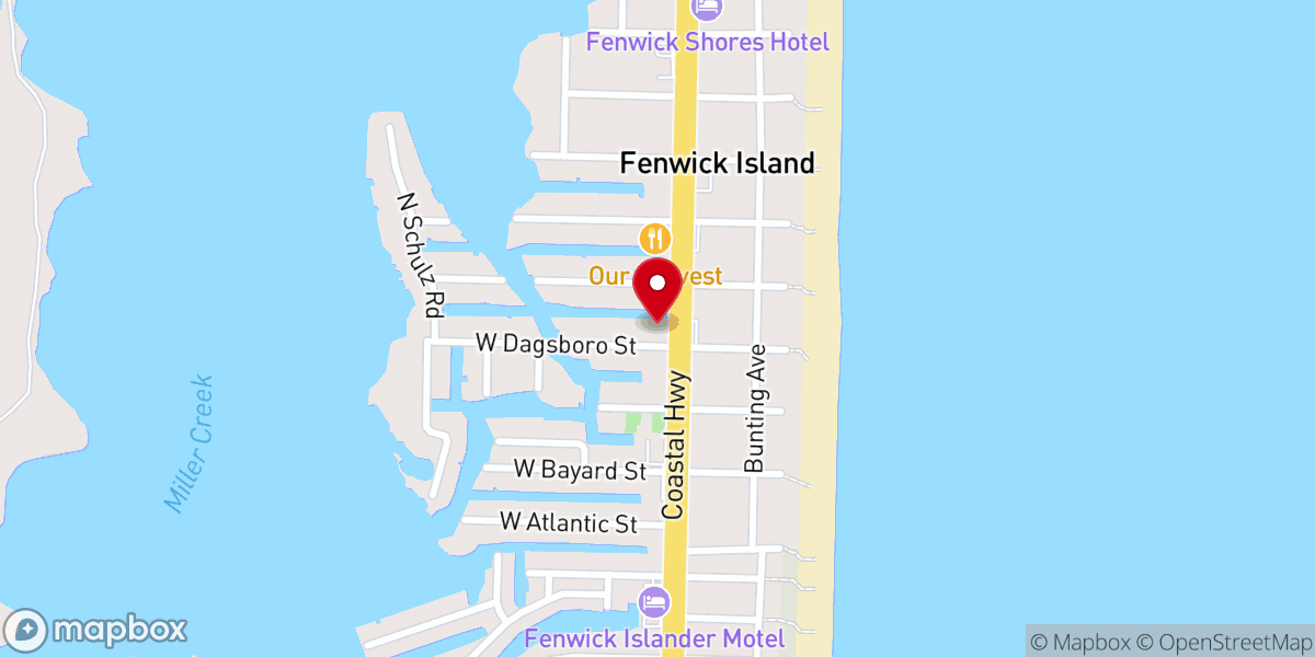 Map showing location of St. Matthews By the Sea UMC