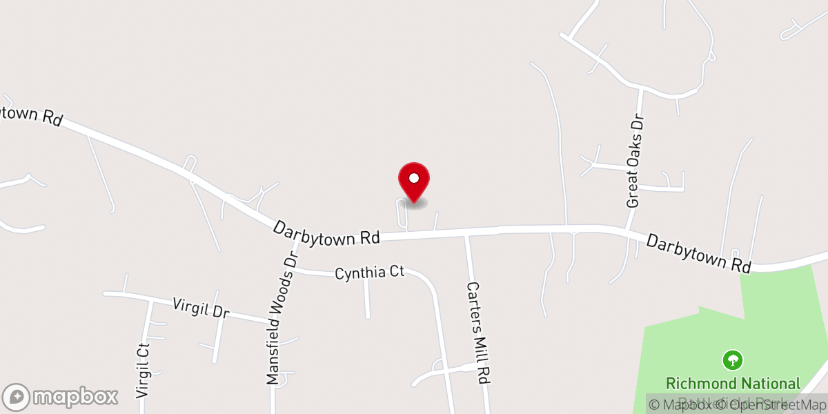 Map showing location of Varina Church of the Nazarene