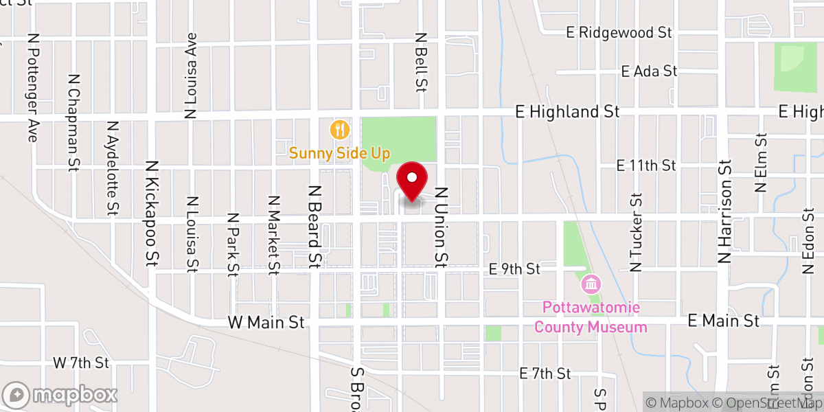 Map showing location of Church of Christ Lakeview