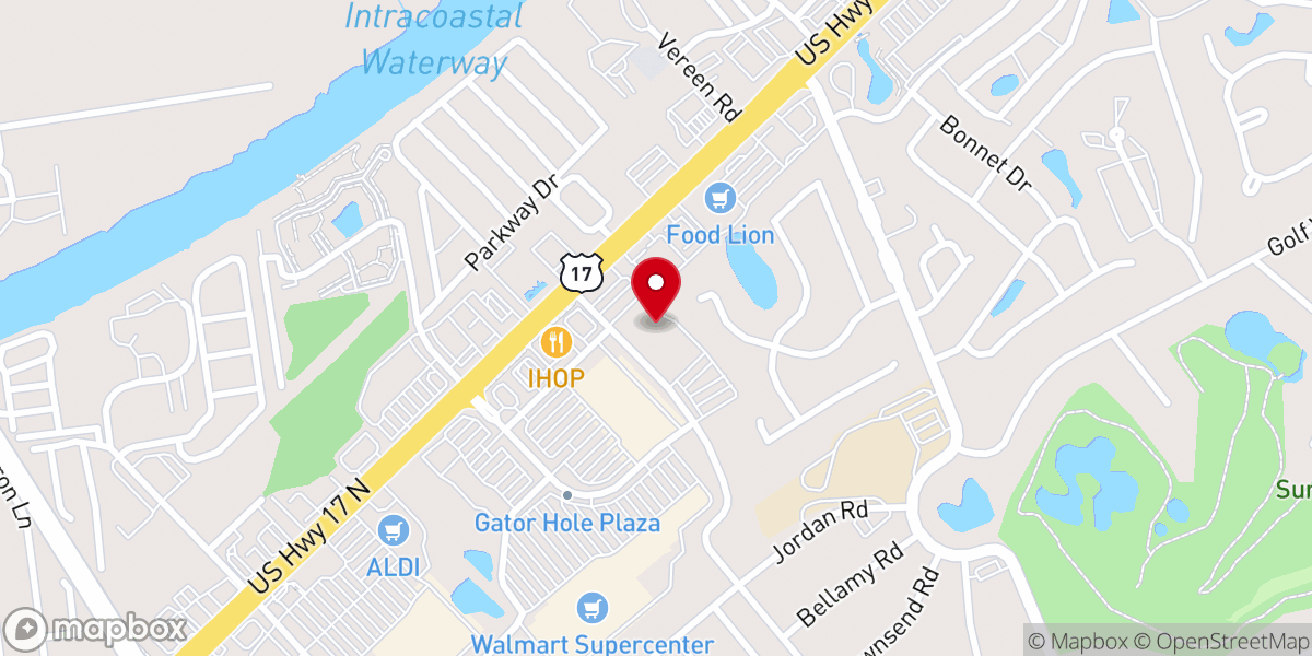 Map showing location of Our Lady Star of the Sea, St. Johns Center