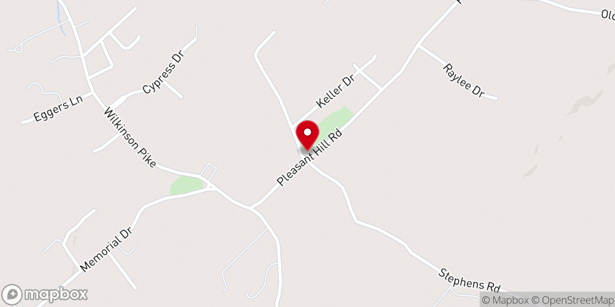 Map showing location of Pleasant Hill United Methodist Church