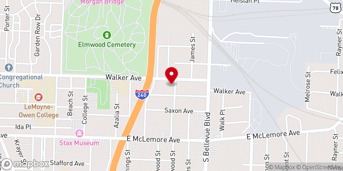 Map showing location of Faith Temple Church of God in Christ