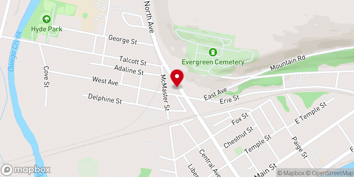 Map showing location of Gospel Chapel