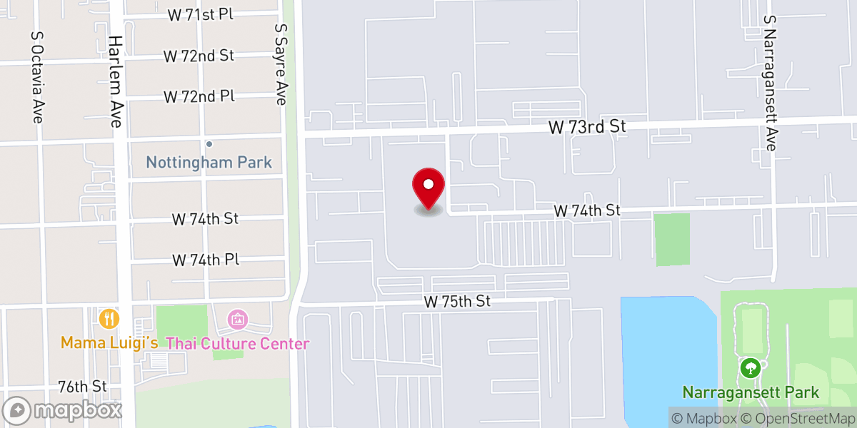 Map showing location of United States Postal Service