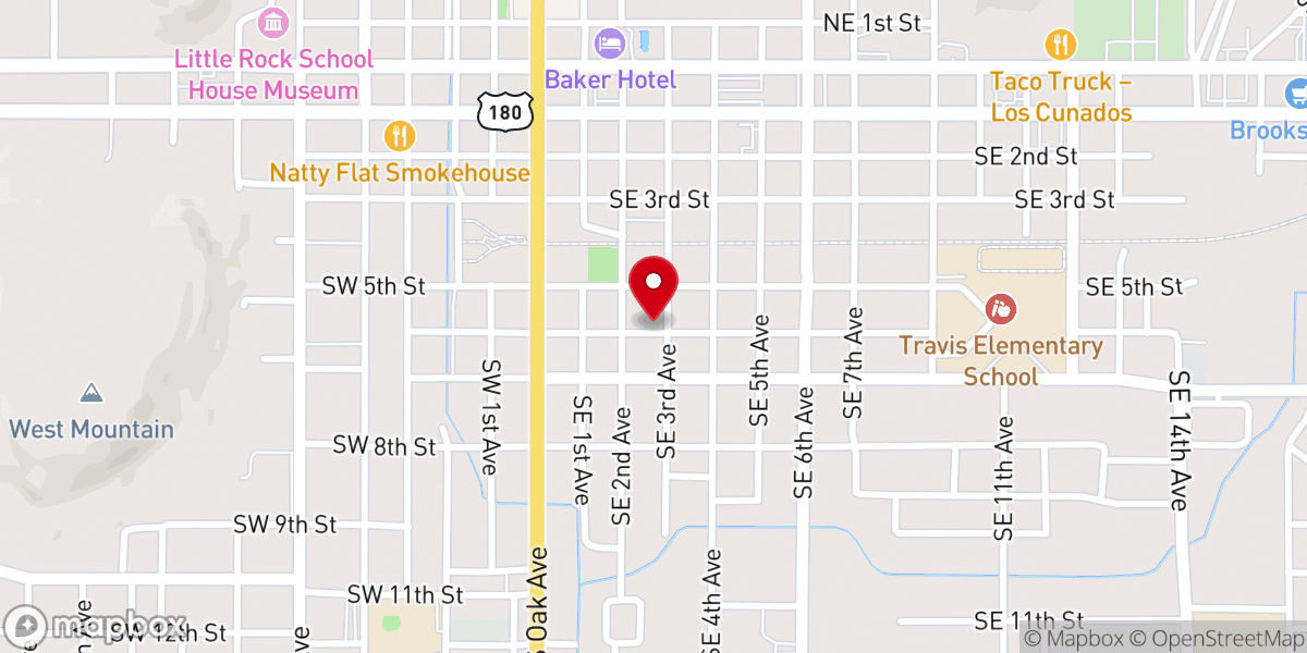 Map showing location of Mt Olive Ame Church