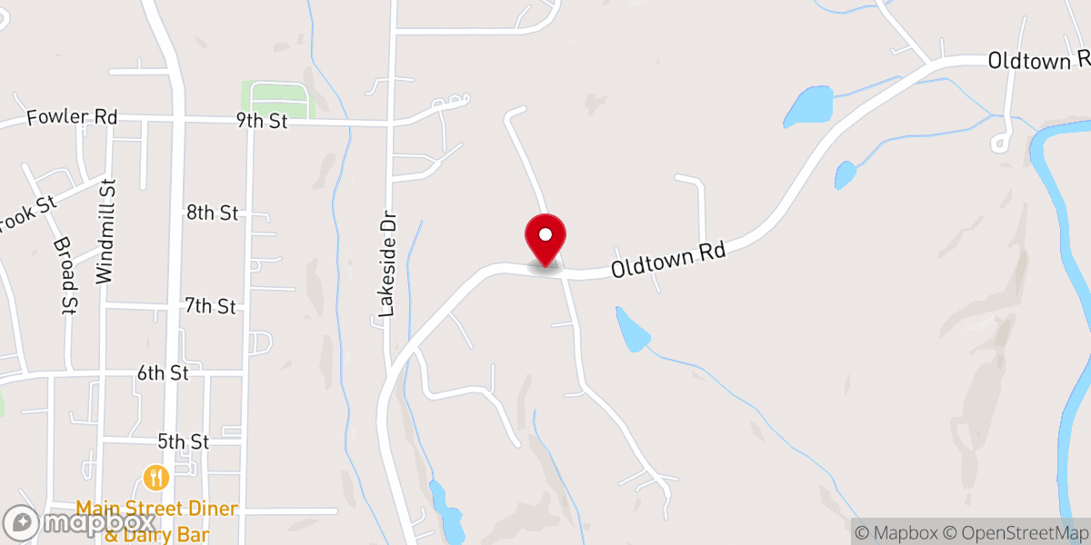 Map showing location of Refuge Baptist Church