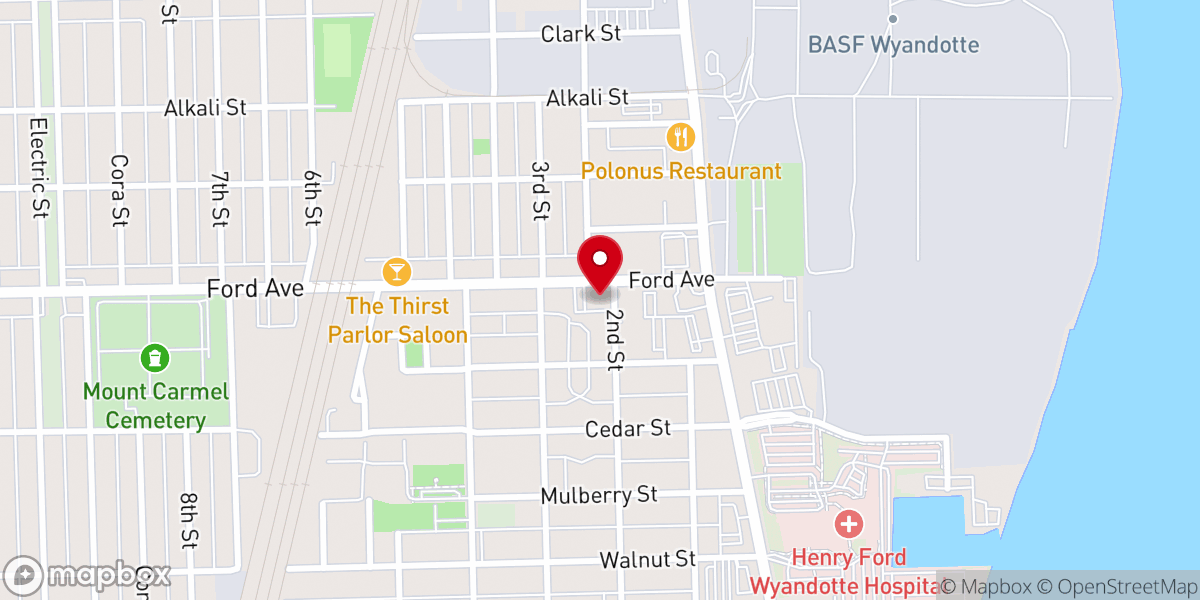 Map showing location of Rouge Free Will Baptist Church