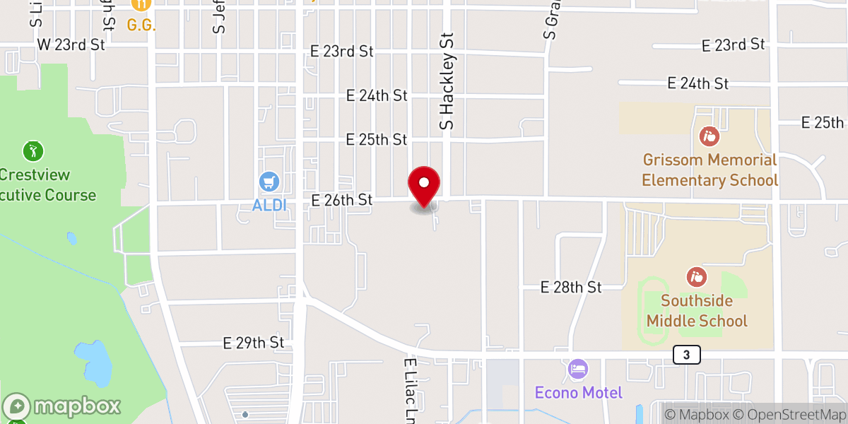 Map showing location of Muncie Pilgrim Nazarene Church