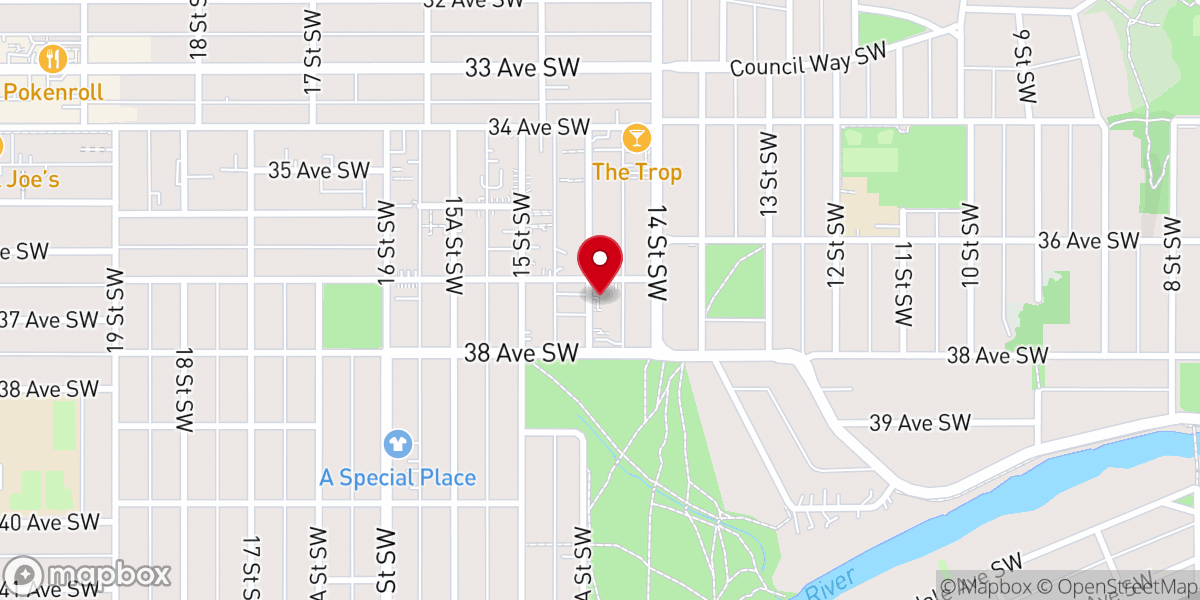 Map showing location of River Park Church