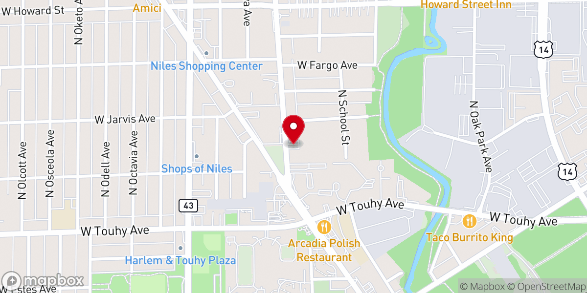 Map showing location of Christ the King Reformed Baptist Church
