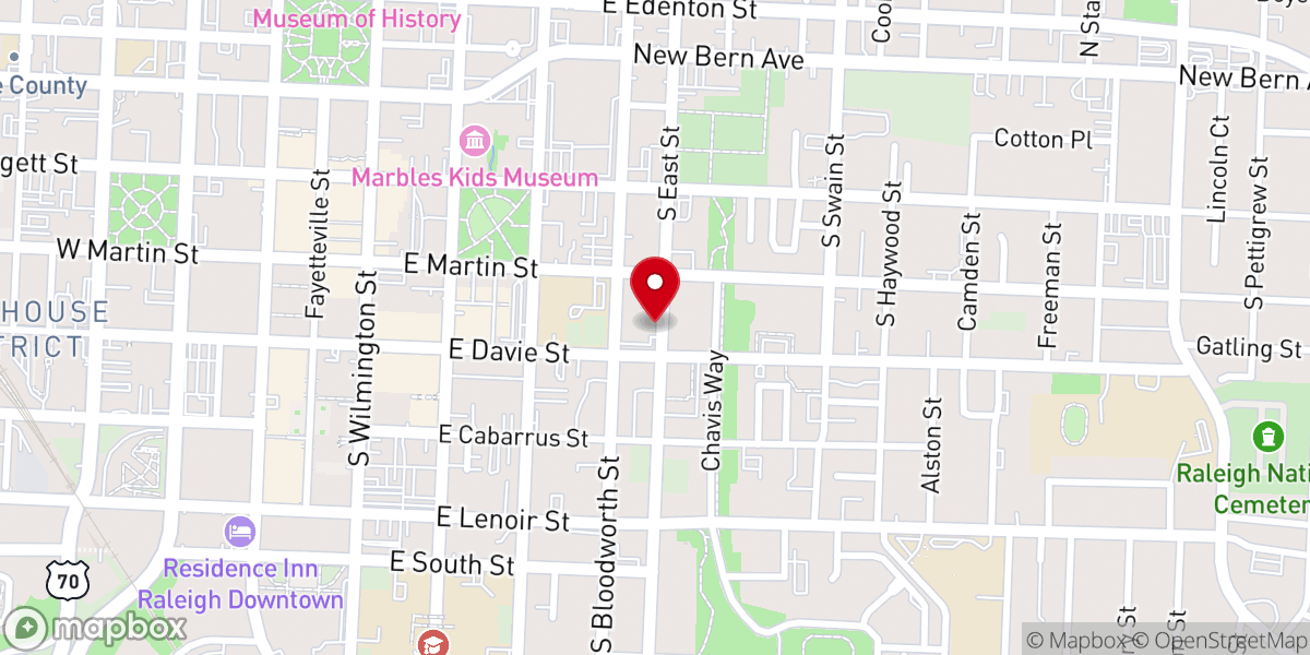 Map showing location of Smith Temple Baptist Church