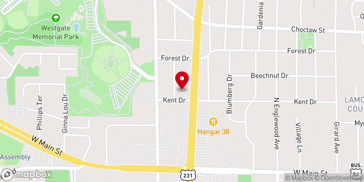 Map showing location of Dothan Alabama Family History Center