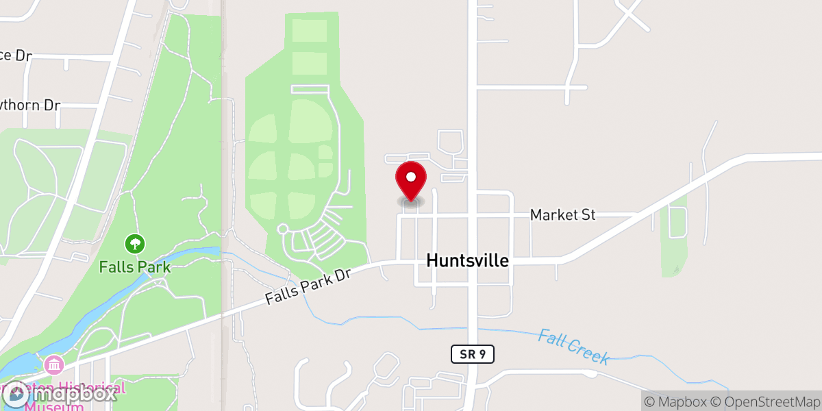 Map showing location of Huntsville Good Shepherd Church